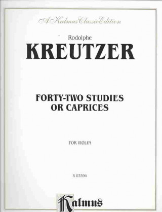 Könyv KREUTZER 42 STUD CAPRICES V Rudolphe Kreutzer
