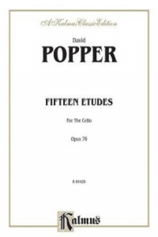 Kniha FIFTEEN ETUDES FOR CELLO OP76 DAVID POPPER