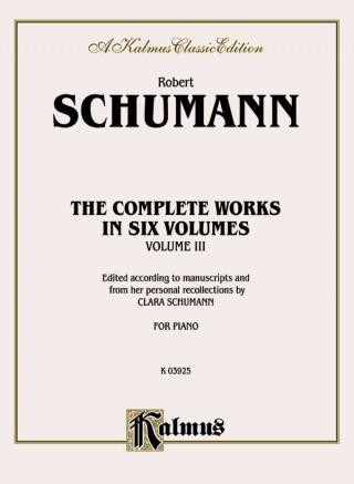 Carte SCHUMANN COMPLETE WKSV3 PS Robert Schumann