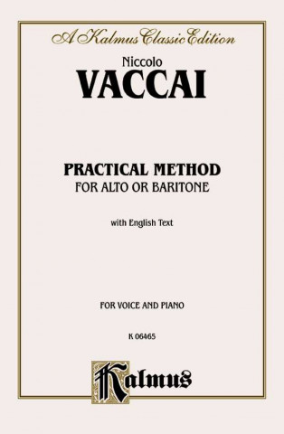 Kniha VACCAI PRACMETHALTO OR BAR V Niccolo Vaccai