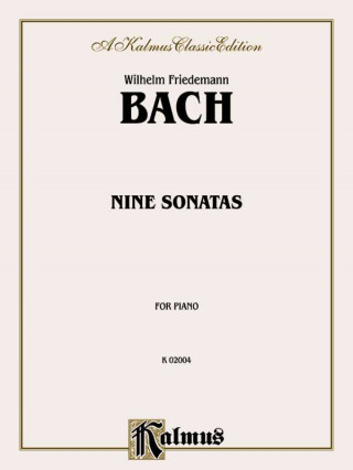 Livre WF BACH NINE SONATAS PIANO Wilhelm Bach