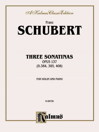 Книга SCHUBERT 3 SONATAS VIOLIN Franz Schubert