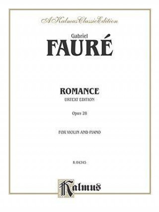 Kniha FAURE ROMANCE OP 28 VN PA V Gabriel Faur'