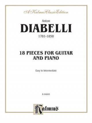 Carte DIABELLI 18 PIECES GTR PIANO Anton Diabelli