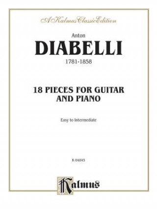 Książka DIABELLI 18 PIECES GTR PIANO Anton Diabelli