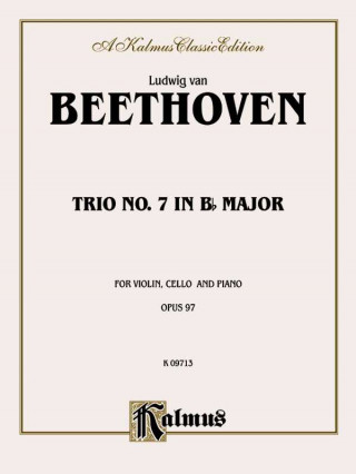 Kniha BEETHOVEN PIANO TRIO7 OP97 Ludwig Van Beethoven