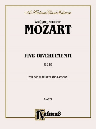 Carte MOZART 5 DIVERTIMENTI WW TRIO Wolfgang Mozart