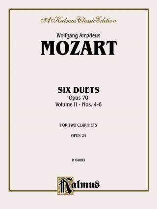 Livre MOZART 6 DUETS 2 CLAR VOL2 C Wolfgang Mozart