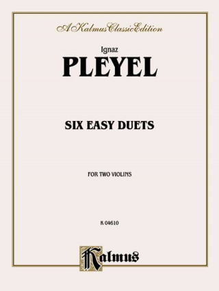 Kniha PLEYEL 6 EASY DUETS OP 23 Ignaz Pleyel