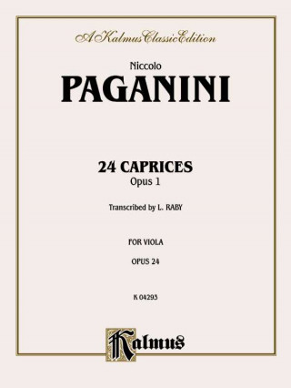 Book 24 CAPRICES OP 1 VIOLA NICCOLO PAGANINI