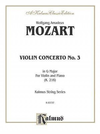 Knjiga MOZART VIOLIN CONCNO3K216 V Wolfgang Mozart