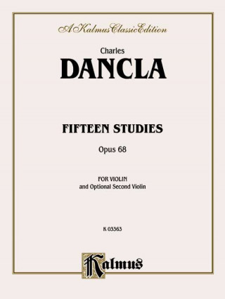 Kniha DANCLA 15 STUDIES OP 68 Jean Dancla