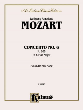 Kniha MOZART VIOLIN CONCNO6K268 V Wolfgang Mozart