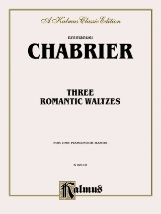 Livre THREE ROMANTIC WALTZES PIANO EMMANUEL CHABRIER