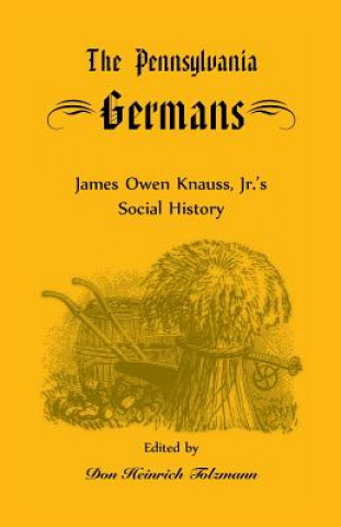 Livre Pennsylvania Germans Don Heinrich Tolzmann