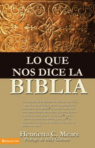 Könyv Lo Que Nos Dice La Biblia Henrietta C Mears