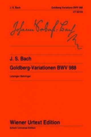 Könyv Goldberg Variations BWV 988 JOHANN SEBASTI BACH