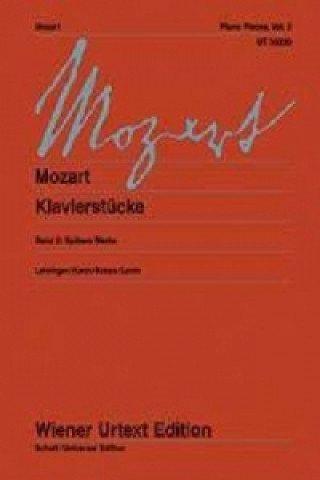Carte PIANO PIECES VOLUME 2 LATER WORKS WOLFGANG AMA MOZART