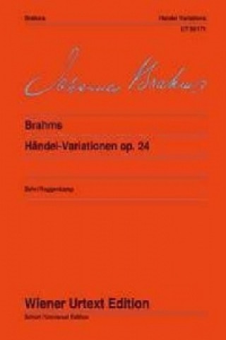 Książka HANDEL VARIATIONS OP 24 JOHANNES BRAHMS