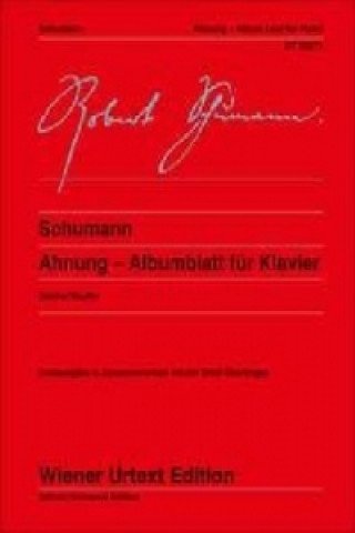 Book AHNUNG ALBUMBLATT ROBERT SCHUMANN