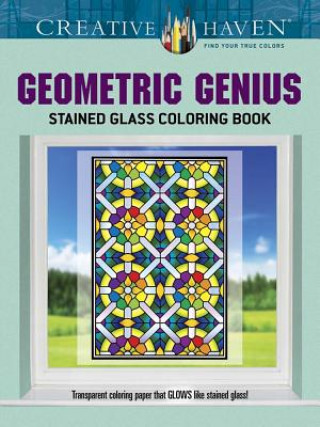 Kniha Creative Haven Geometric Genius Stained Glass Coloring Book Henry Shaw
