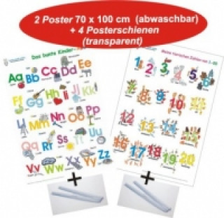 Drucksachen Das bunte Kinder-ABC + Meine tierischen Zahlen von 1-20 + Posterschienen, m. 2 Beilage, m. 4 Beilage 