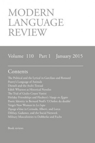 Carte Modern Language Review (110 D. F. Connon