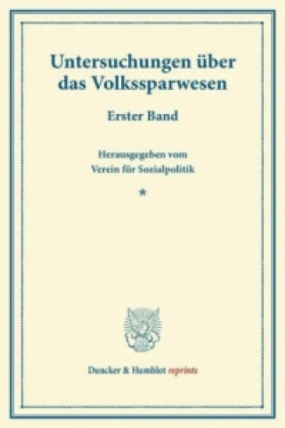 Buch Untersuchungen über das Volkssparwesen. 