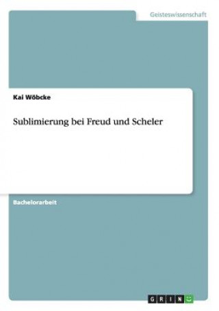 Kniha Sublimierung bei Freud und Scheler Kai Wobcke
