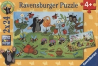 Játék Ravensburger Kinderpuzzle - 08861 Der Maulwurf im Garten - Puzzle für Kinder ab 4 Jahren, mit 2x24 Teilen Zdeněk Miler