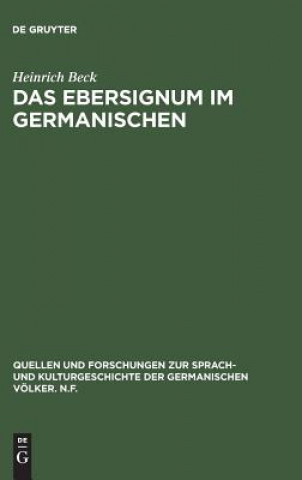 Knjiga Ebersignum im Germanischen Heinrich Beck