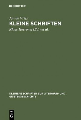 Könyv Kleine Schriften Jan de Vries