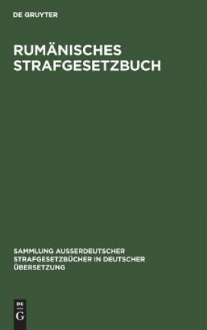 Kniha Rumanisches Strafgesetzbuch Paula Tiefenthaler