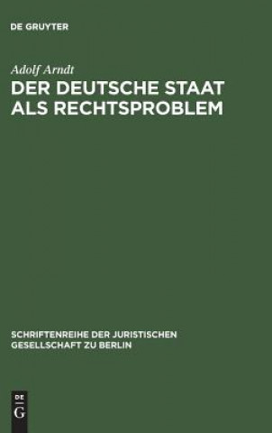 Knjiga deutsche Staat als Rechtsproblem Adolf Arndt