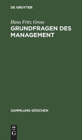 Book Grundfragen des Management Hans Fritz Gross