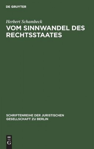 Carte Vom Sinnwandel des Rechtsstaates Herbert Schambeck