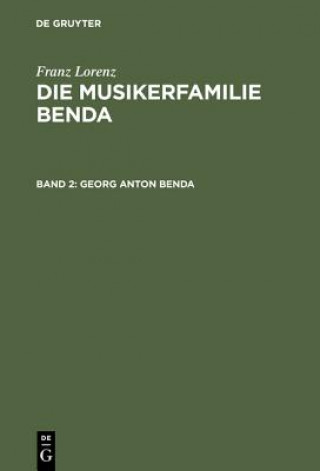 Kniha Georg Anton Benda Franz Lorenz