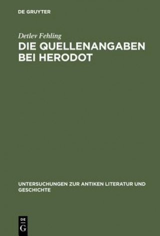 Kniha Quellenangaben bei Herodot Detlev Fehling