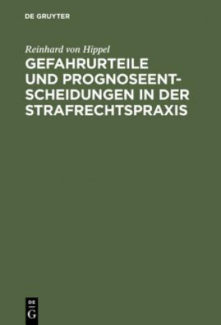 Knjiga Gefahrurteile und Prognoseentscheidungen in der Strafrechtspraxis Reinhard Von Hippel