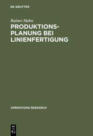 Book Produktionsplanung bei Linienfertigung Rainer Hahn