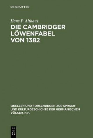 Kniha Cambridger Loewenfabel von 1382 Hans P Althaus