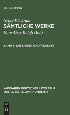 Book Samtliche Werke, Band 8, Die sieben Hauptlaster Georg Wickram