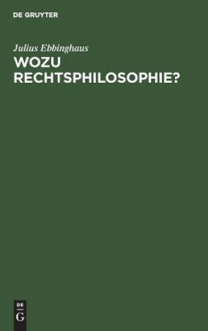 Kniha Wozu Rechtsphilosophie? Julius Ebbinghaus