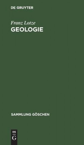 Livre Geologie Franz Lotze