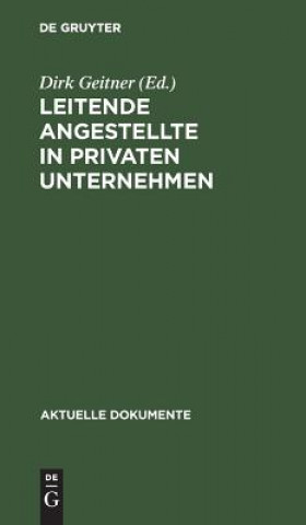 Kniha Leitende Angestellte in privaten Unternehmen Dirk Geitner