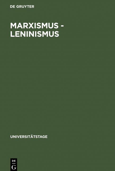 Knjiga Marxismus - Leninismus 