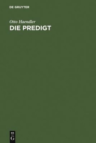 Knjiga Die Predigt Otto Haendler