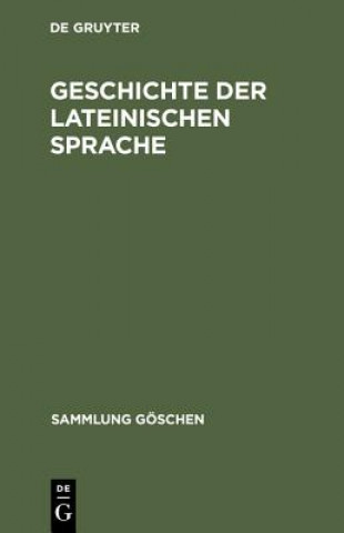 Carte Geschichte der lateinischen Sprache Friedrich Stolz