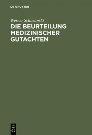 Książka Beurteilung medizinischer Gutachten Werner Schimanski