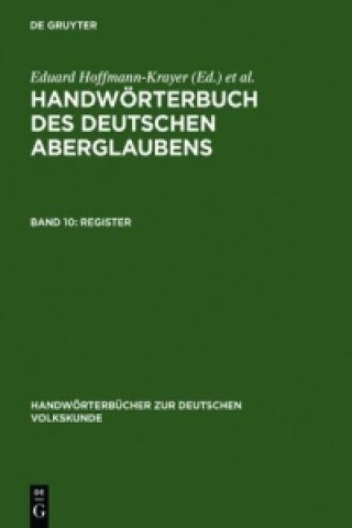 Kniha Register Hanns Bächtold-Stäubli